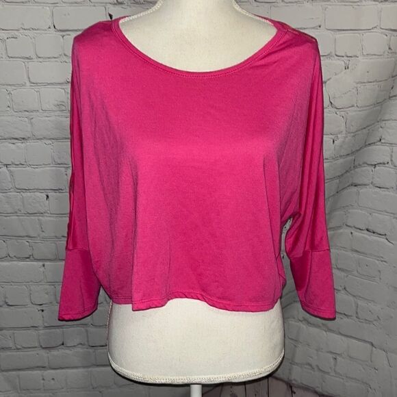 Jenni - Crop top - Sheer Back - Pink - L - Picture 1 of 3